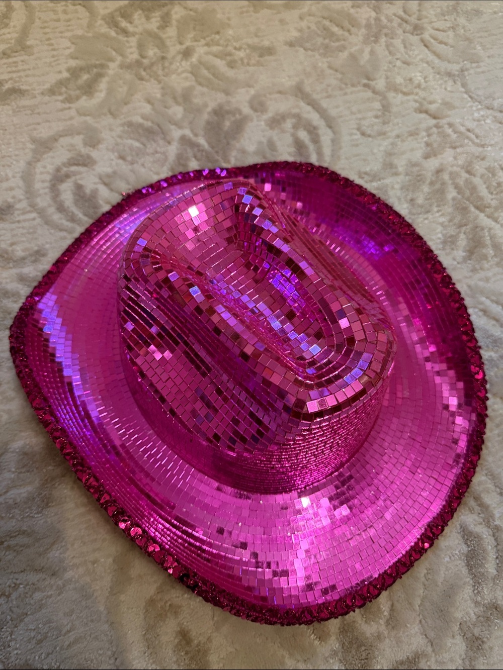 Sequin Party Cowboy Hat - Pink
